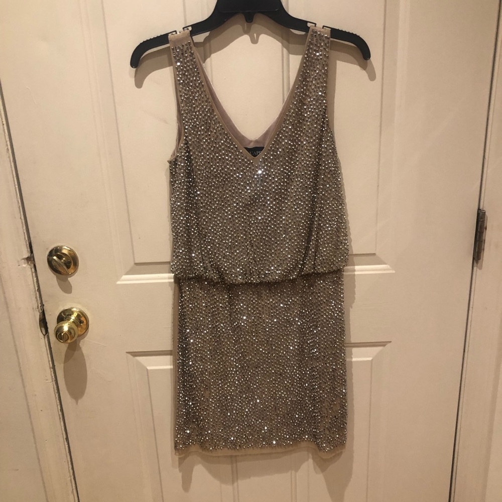 XSCAPE Sparkle Mini Dress